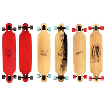 Nijdam Longboard mit Design,Blank Schwarz Rot, 42 zoll Bild 1