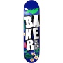 Baker Skateboard Deck, White Floral 8,125 Blue/White Bild 1