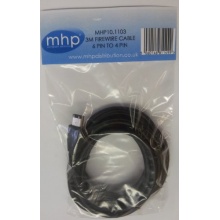 MHP Firewire-Kabel 4-Pin auf 6 Pin Blei 3m Bild 1