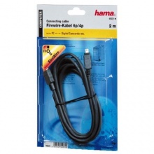Hama FireWire-Kabel 4-pol/6-pol vergoldet 2m Bild 1