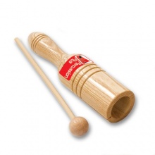 Percussion Plus Holz Agogo Klangstab einzeln mit Schlägel Bild 1