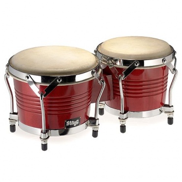 Stagg 25011837 BW-200-CH Cherry Wood Bongo,19,05 cm (7,5 Zoll)/16,51 cm (6,5 Zoll), Percussion Bild 1