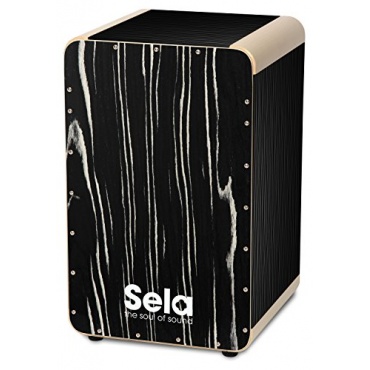 Sela Wave Black Makassar SE 023 - spezialbeschichteter 15 mm Birkenkorpus, Percussion, Cajon Bild 1