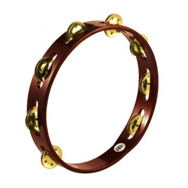 Meinl Percussion TA1B-AB Holztamburin mit Messingschellen 1-reihig 25,40 cm 10 Zoll african brown Bild 1