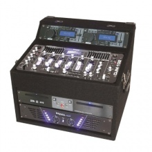 DJ1000MKII Prof. DJ-Station Universal DJ-Controller-Pult Rackcase-Set mit Profi-Mixer, 300W Verstrker und 2-Deck-Doppel-CD-Player von Ibiza Bild 1