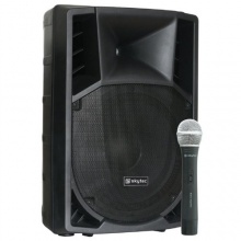 ST-050 Lautsprecherbox aktives PA-Soundsytem mit VHF-Empfnger (100W RMS, USB-SD-IN, inkl. Funk-Mikrofon, Fernbedienung) schwarz von Skytec Bild 1