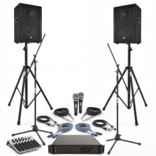  500W PA-Komplettset mit Mixer Stndern und Mikrofonen von Gear4Music Bild 1