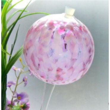 Pflanzensitter Durstkugel Bewässerungskugel rosa-dunkelrosa mit Siliconverschluß ca.9cm Bild 1