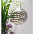 Durstkugel Bewsserungskugel Pflanzensitter klar mit Silberstreifen & Glasstopfen ca. 8,5cm Bild 1