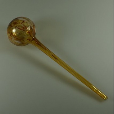 Blumendurstkugel aus Glas mit Granulat gold mundgeblasen handgeformt Lauschaer Glas Bild 1