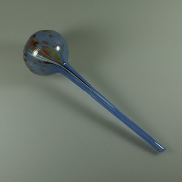 Blumendurstkugel aus Glas mit Granulat hellblau mundgeblasen handgeformt Lauschaer Glas Bild 1