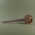 Blumendurstkugel aus Glas mit Granulat flieder mundgeblasen handgeformt Lauschaer Glas Bild 1
