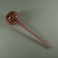 Blumendurstkugel aus Glas mit Granulat rosa mundgeblasen handgeformt Lauschaer Glas Bild 1