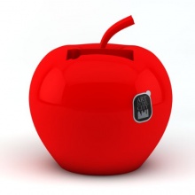 Charge N Fruits Apfel Dockingstation für Handys und MP3-Player rot von Art in the City Bild 1