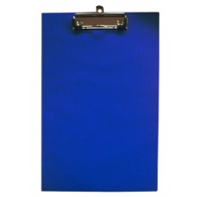 Leviatan Klemmbrett Schreibplatte A4 PVC-Folie leinengeprgt blau Bild 1