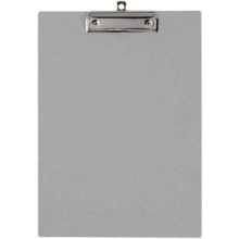 Maul A4 Schreibplatte Pappe mit Bgelklemme, Farbe: grau Bild 1