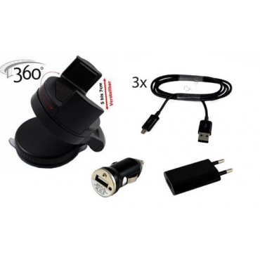 6in1 KFZ Set Handy Netzteil Adapter KFZ Ladestecker 3xDatenkabel Mikro USB für Samsung Galaxy S4/S4mini S3/S3 mini von M&Y Bild 1