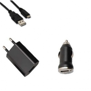 3 in 1 Original Zukimik Netzteil KFZ Auto Ladegerät Micro USB Ladekabel Datenkabel für Samsung , Nokia , HTC und alle anderen Micro USB Anschlüsse von Zukimik Bild 1