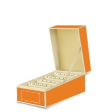 Semikolon Visitenkartenbox in orange Bild 1