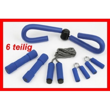 Fitness Set 6 teilig Hanteln Spingseil Handfeder Bodyformer Beintrainer NEU von Best Bild 1