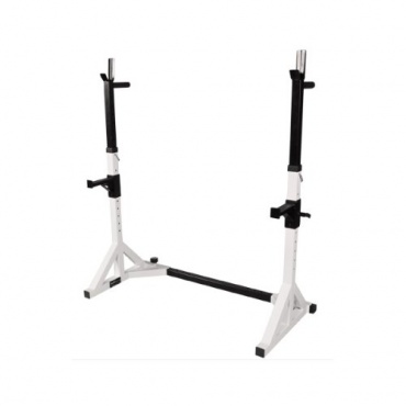 Professioneller verstellbarer Kniebeugenständer / Free Rack / Langhantel Ablage inkl. Dips-Barren Dipständer von Bad Company Bild 1