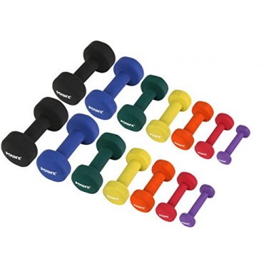Neopren Hanteln Gewichte für Gymnastik, Kurzhanteln 0,5 kg, 1 kg, 1,5 kg, 2 kg, 3 kg, 4 kg, 5 kg, von POWRX Bild 1