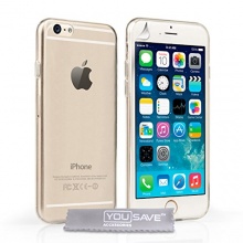 Yousave Accessories iPhone 6 Hlle Klare Ultradnn Silikon Gel Schutzhlle Bild 1