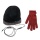 fontastic Winter Headset bestehend Stereo Sound-Mtze Touchscreen-Handschuhe schwarz rot Bild 2