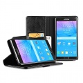 EasyAcc Samsung Galaxy Note 4 Hlle Taschen Flip Case schwarz Bild 1