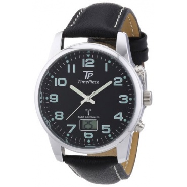 TP Time Piece Herren Analog Armbanduhr Funk Lederband Analog Quarz Leder TPGA-10229-22L Bild 1