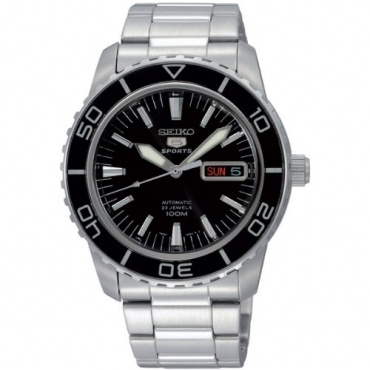 Seiko Herren Analog Armbanduhr XL Seiko 5 Sports Analog Automatik Edelstahl SNZH55K1 Bild 1