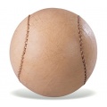 Robuster, runder Medizinball aus Leder mit 2 Panelen - 1 kg von HAEST Bild 1