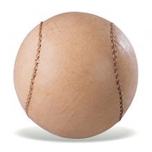 Robuster, runder Medizinball aus Leder mit 2 Panelen - 1 kg von HAEST Bild 1