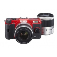 Pentax Q10 Systemkamera mit 5-15 und 15-45mm Objektiv Kit rot Bild 1