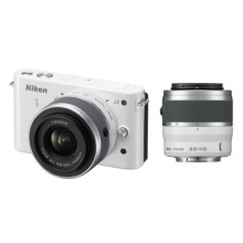 Nikon 1 J2 Systemkamera Double Zoom Kit mit Objektiv wei Bild 1
