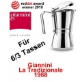 6 oder 3 Tassen Giannini La Tradizionale Espressokocher Giannina Bild 1