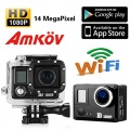 AMKOV Full HD 1080p Wasserdicht 14,0MP Wifi Helmkamera Bild 1