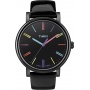 Timex Damen analoge Armbanduhr Leder schwarz  Bild 1