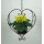 Blumenampel Herz zum Hngen, mit Kette, aus Eisen in Braun Bild 2