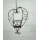 Blumenampel Herz zum Hngen, mit Kette, aus Eisen in Braun Bild 3