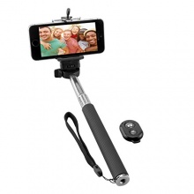 NINETEC Picturesmart Selfie Stick BluetoothAndroid Black Bild 1