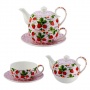 4tlg. Set Tea for one Diamant, Design, Erdbeere, Teekanne von Jameson und Tailor Bild 1