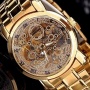 LZX Gentleman Herren Goldene Stahl automatische Luxus-Uhren Bild 1