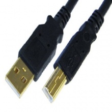 1m fhrenden USB-Kabel 24 Karat vergoldete A Stecker auf B Bild 1