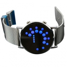 BestOfferBuy LED Runde Spiegel Blaue Kreise Armbanduhr Bild 1