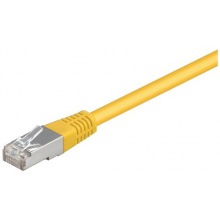 Goobay CAT5e FTP Netzwerkkabel 2x RJ45, 0,25m gelb Bild 1