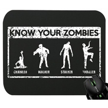 Touchlines Know Your Zombies Mauspad Gaming Black Bild 1