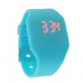 Touch Uhr Digital Kinderuhr Silikon  blau Bild 1