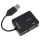 USB 2.0 Hub Smile 4-Port Hub 4 x Hi-Speed USB Schwarz Bild 1