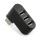 MENTEQ Schwarz USB 2.0 Hub Verteiler 3 Ports Highspeed 180 drehbar Bild 2